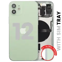 Back Housing W/ Small Parts For iPhone 12 (EU / Global Version) (Used OEM Pull: Grade B) (Green)