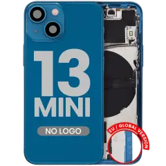 Back Housing W/ Small Parts For iPhone 13 Mini (EU / Global Version) (Aftermarket Plus) (Blue)