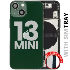 Back Housing W/ Small Parts For iPhone 13 Mini (EU / Global Version) (Used OEM Pull: Grade C) (Green)