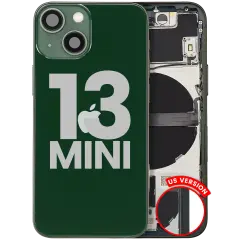Back Housing W/ Small Parts For iPhone 13 Mini (US Version) (Used OEM Pull: Grade A) (Green)