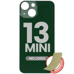 Back Glass With 3M Adhesive For iPhone 13 Mini (No Logo / Large Camera Hole) (Green)