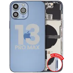 Back Housing W/ Small Parts For iPhone 13 Pro Max (US Version) (Used OEM Pull: Grade A) (Sierra Blue)