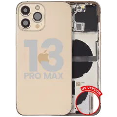 Back Housing W/ Small Parts For iPhone 13 Pro Max (US Version) (Used OEM Pull: Grade B) (Gold)