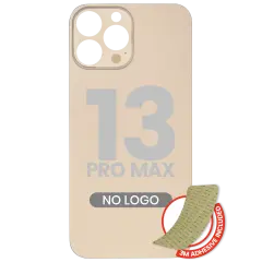 Back Glass With 3M Adhesive For iPhone 13 Pro Max (No Logo / Large Camera Hole) (Gold)