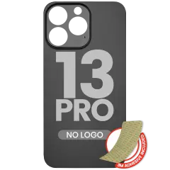 Back Glass With 3M Adhesive For iPhone 13 Pro (No Logo / Large Camera Hole) (Graphite)