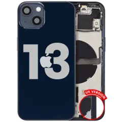 Back Housing W/ Small Parts For iPhone 13 (US Version) (Used OEM Pull: Grade A) (Midnight)