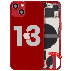 Back Housing W/ Small Parts For iPhone 13 (US Version) (Used OEM Pull: Grade A) (Red)
