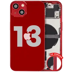 Back Housing W/ Small Parts For iPhone 13 (US Version) (Used OEM Pull: Grade B) (Red)