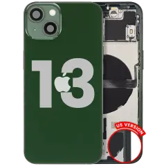 Back Housing W/ Small Parts For iPhone 13 (US Version) (Used OEM Pull: Grade B) (Green)