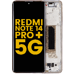 OLED Assembly With Frame For Xiaomi Redmi Note 14 Pro+ 5G (Refurbished) (Sand Gold)