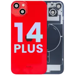 Back Glass w/ MagSafe Magnet & NFC & Flashlight Flex For iPhone 14 Plus (Service Pack) (Red)