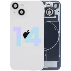 Back Glass w/ MagSafe Magnet & NFC & Flashlight Flex For iPhone 14 (Service Pack) (Starlight)