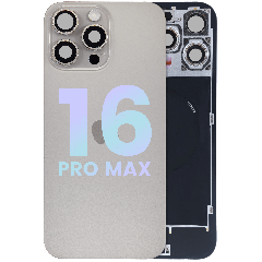 Back Glass w/ MagSafe Magnet & NFC & Flashlight Flex For iPhone 16 Pro Max (Service Pack) (Natural Titanium)