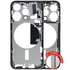 Mid-Frame Housing W/ Small Parts For iPhone 15 Pro (EU / Global Version) (Used OEM Pull: Grade C) (Natural Titanium)