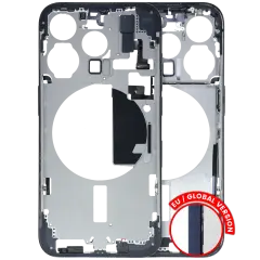 Mid-Frame Housing W/ Small Parts For iPhone 15 Pro (EU / Global Version) (Used OEM Pull: Grade B) (Blue Titanium)