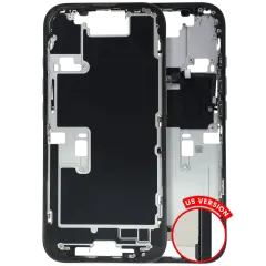 Mid-Frame Housing W/ Small Parts For iPhone 16 Pro (US Version) (Used OEM Pull: Grade B) (Black Titanium)