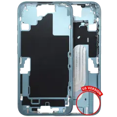 Mid-Frame Housing W/ Small Parts For iPhone 16 (US Version) (Used OEM Pull: Grade B) (Teal)