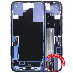 Mid-Frame Housing W/ Charging Port Flex & Small Parts For iPhone 16 (EU / Global Version) (Used OEM Pull: Grade A) (Ultramarine)