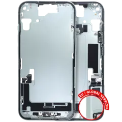 Mid-Frame Housing W/ Charging Port Flex & Small Parts For iPhone 15 (EU / Global Version) (Used OEM Pull: Grade A) (Green)