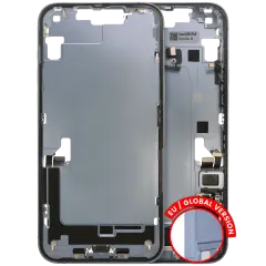 Mid-Frame Housing W/ Charging Port Flex & Small Parts For iPhone 14 Plus (EU / Global Version) (Used OEM Pull: Grade B) (Blue)