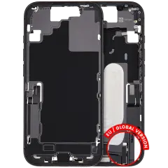 Mid-Frame Housing W/ Charging Port Flex & Small Parts For iPhone 17 (EU / Global Version) (Used OEM Pull: Grade A) (Black)