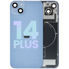 Back Glass w/ MagSafe Magnet & NFC & Flashlight Flex For iPhone 14 Plus (Service Pack) (Blue)