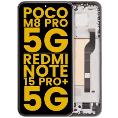 OLED Assembly With Frame For Xiaomi Poco M8 Pro 5G / Redmi Note 15 Pro+ 5G (Refurbished) (Mocha Brown)