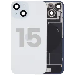 Back Glass w/ MagSafe Magnet & NFC & Flashlight Flex For iPhone 15 (Used OEM Pull: Grade A) (Blue)