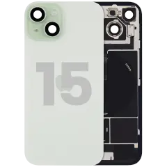 Back Glass w/ MagSafe Magnet & NFC & Flashlight Flex For iPhone 15 (Used OEM Pull: Grade B) (Green)