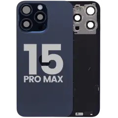Back Glass w/ MagSafe Magnet & NFC & Flashlight Flex For iPhone 15 Pro Max (Used OEM Pull: Grade A) (Blue Titanium)