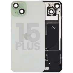 Back Glass w/ MagSafe Magnet & NFC & Flashlight Flex For iPhone 15 Plus (Used OEM Pull: Grade C) (Green)
