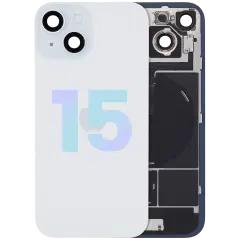 Back Glass w/ MagSafe Magnet & NFC & Flashlight Flex For iPhone 15 (Service Pack) (Blue)