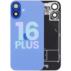 Back Glass w/ MagSafe Magnet & NFC & Flashlight Flex For iPhone 16 Plus (Service Pack) (Ultramarine)