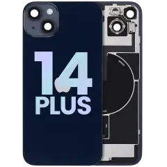 Back Glass w/ MagSafe Magnet & NFC & Flashlight Flex For iPhone 14 Plus (Service Pack) (Midnight)