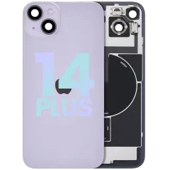Back Glass w/ MagSafe Magnet & NFC & Flashlight Flex For iPhone 14 Plus (Service Pack) (Purple)