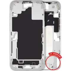 Mid-Frame Housing W/ Small Parts For iPhone 16 Plus (US Version) (Used OEM Pull: Grade B) (White)