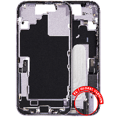 Mid-Frame Housing W/ Charging Port Flex & Small Parts For iPhone 17 (EU / Global Version) (Used OEM Pull: Grade C) (Lavender)
