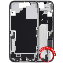 Mid-Frame Housing W/ Charging Port Flex & Small Parts For iPhone 17 (EU / Global Version) (Used OEM Pull: Grade C) (White)