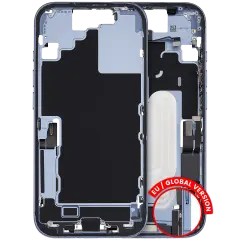 Mid-Frame Housing W/ Charging Port Flex & Small Parts For iPhone 17 (EU / Global Version) (Used OEM Pull: Grade B) (Mist Blue)