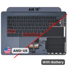Top Case with Battery and Keyboard (ANSI US) For MacBook Air 15" A2941 (2023) (Midnight)
