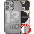 Back Housing W/ Small Components Pre-Installed Compatible For iPhone 13 Pro (International Version) (Used OEM Pull: Grade B) (Graphite)