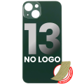 Back Glass With 3M Adhesive Compatible For iPhone 13 (No Logo / Large Camera Hole) (Green)