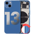 Back Housing W/ Small Components Pre-Installed Compatible For iPhone 13 (US Version) (Used OEM Pull: Grade A) (Blue)