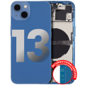 Back Housing W/ Small Components Pre-Installed Compatible For iPhone 13 (International Version) (Used OEM Pull: Grade C) (Blue)