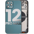 Back Housing W/ Small Components Pre-Installed Compatible For iPhone 12 Pro Max (International Version) (Used OEM Pull: Grade B) (Pacific Blue)