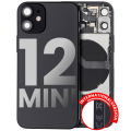 Back Housing W/ Small Components Pre-Installed Compatible For iPhone 12 Mini (International Version) (Used OEM Pull: Grade A) (Black)
