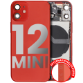 Back Housing W/ Small Components Pre-Installed Compatible For iPhone 12 Mini (International Version) (Used OEM Pull: Grade A) (Red)