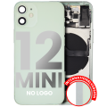 Back Housing W/ Small Components Pre-Installed Compatible For iPhone 12 Mini (No Logo) (Aftermarket Plus) (International Version) (Green)