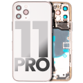 Back Housing W/ Small Components Pre-Installed Compatible For iPhone 11 Pro (Used OEM Pull: Grade A) (Silver)