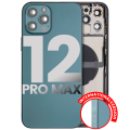 Back Housing W/ Small Components Pre-Installed Compatible For iPhone 12 Pro Max (International Version) (Used OEM Pull: Grade B) (Pacific Blue)
